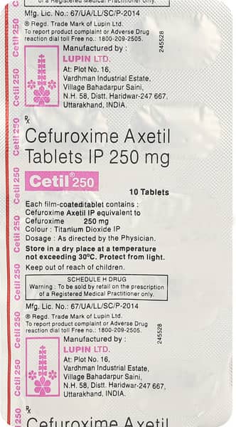 Cetil 250mg Strip Of 10 Tablets
