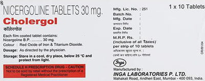 Cholergol 30mg Strip Of 10 Tablets