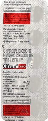 Cifran 250mg Strip Of 10 Tablets