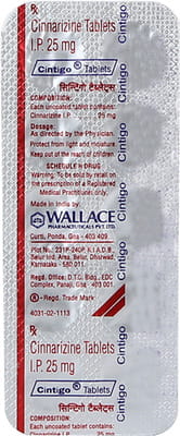 Cintigo 25mg Strip Of 10 Tablets