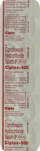 Ciplox 500Mg Strip Of 10 Tablets
