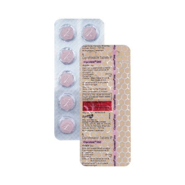 Ciprobid 250Mg Strip Of 10 Tablets