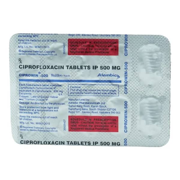 Ciprowin 500Mg Strip Of 10 Tablets