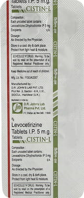 Cistin L 5mg Strip Of 10 Tablets