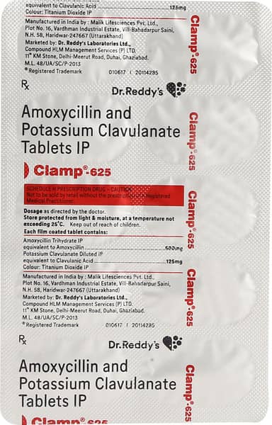 Clamp 625mg Strip Of 10 Tablets