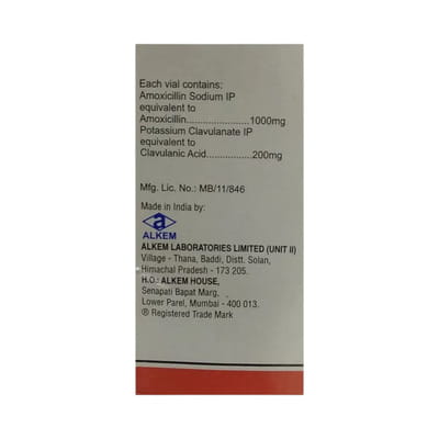 Clavam 1.2gm Dry Vial Of 1 Powder For Injection