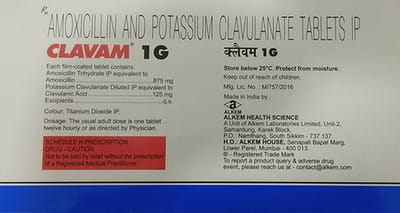 Clavam 1gm Strip Of 10 Tablets