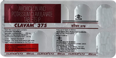 Clavam 375mg Strip Of 10 Tablets