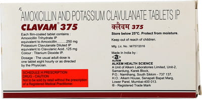 Clavam 375mg Strip Of 10 Tablets