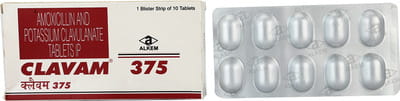 Clavam 375mg Strip Of 10 Tablets