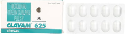 Clavam 625mg Strip Of 10 Tablets