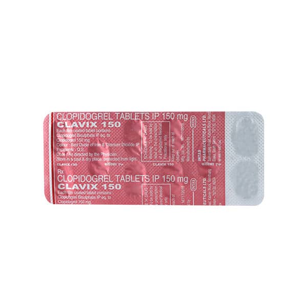 Clavix 150mg Strip Of 10 Tablets