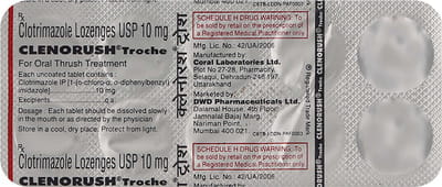 Clenorush Troche 10mg Strip Of 10 Tablets