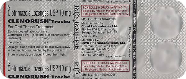 Clenorush Troche 10Mg Strip Of 10 Tablets