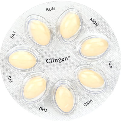 Clingen Strip Of 7 Vaginal Suppository