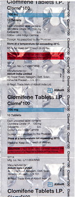 Clome 100mg Strip Of 10 Tablets