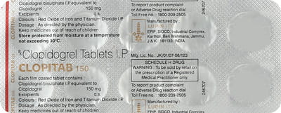 Clopitab 150mg Strip Of 10 Tablets