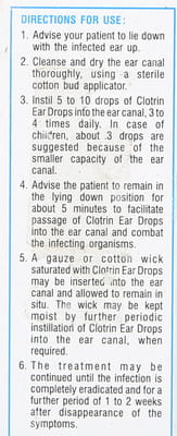 Clotrin Bottle Of 10ml Ear Drops