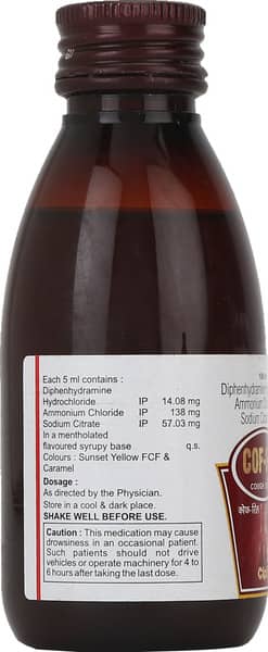 Cofryl Bottle Of 100ml Syrup
