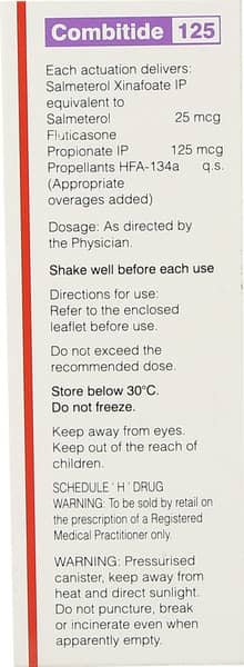 Combitide 125mcg Box Of 120md Metered Dose Inhaler