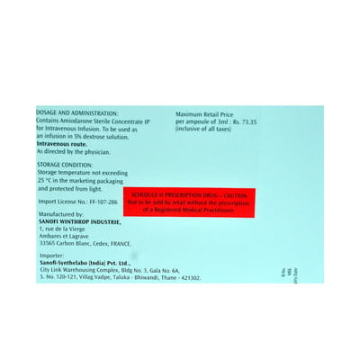 Cordarone Injection 3ml