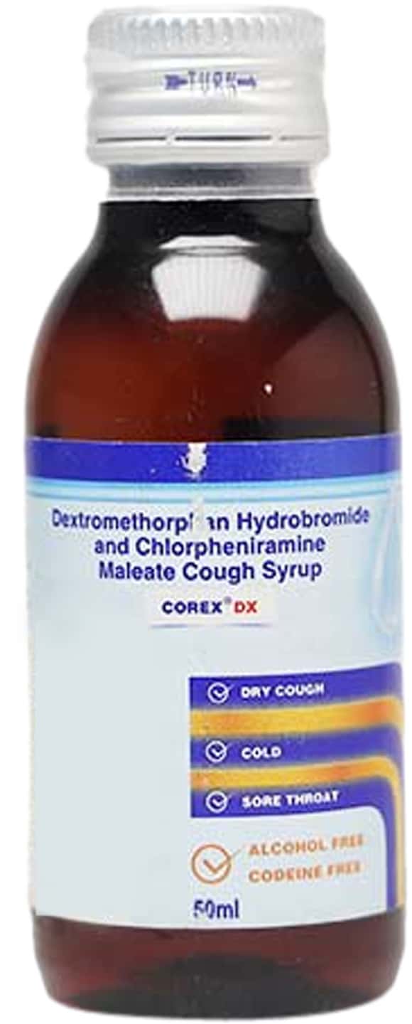 Corex Dx Bottle Of 50ml Syrup: Uses, Side Effects, Price & Dosage ...