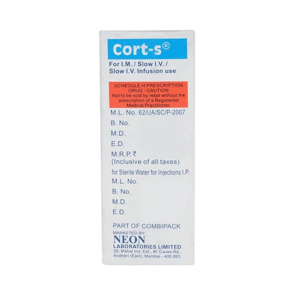 Cort S 100mg Dry Vial Of 1 Powder For Injection