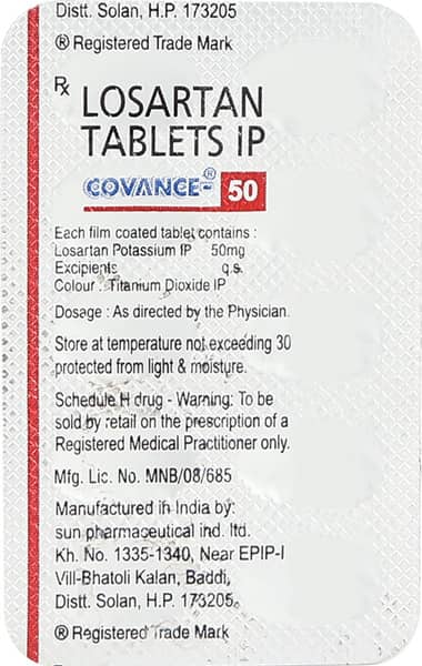 Covance 50Mg Strip Of 10 Tablets