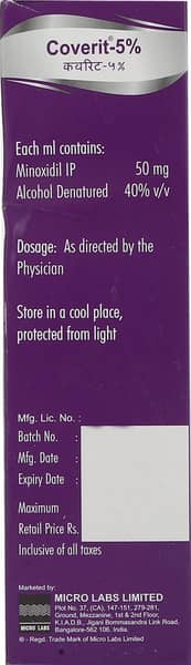 Coverit 5% Bottle Of 60ml Solution