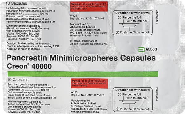 Creon 40000 Strip Of 10 Capsules