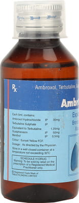 Ambrolite S Bottle Of 100ml Expectorant
