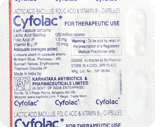 Cyfolac Strip Of 10 Capsules