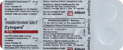 Cytogard 20mg Strip Of 10 Tablets