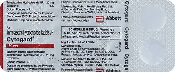 Cytogard 20mg Strip Of 10 Tablets