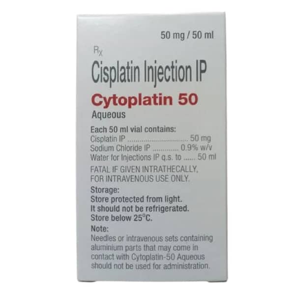 Cytoplatin Aqueous 50Mg Injection 50Ml