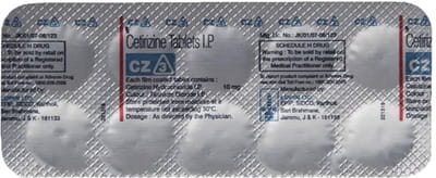 Cz 3 10mg Strip Of 10 Tablets