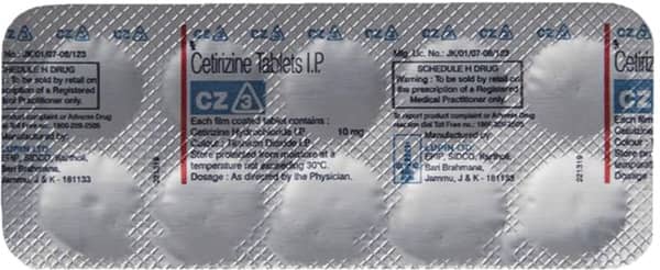 Cz 3 10mg Strip Of 10 Tablets