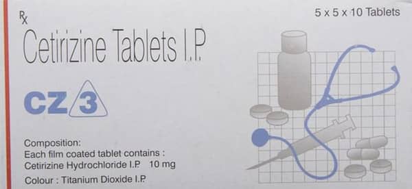 Cz 3 10mg Strip Of 10 Tablets