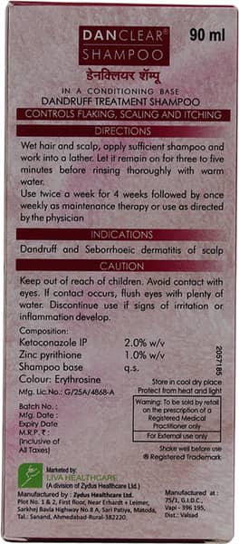 Danclear Bottle Of 90ml Shampoo