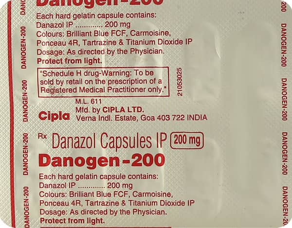 Danogen 200mg Strip Of 10 Capsules