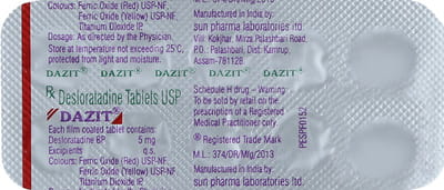 Dazit 5mg Strip Of 10 Tablets