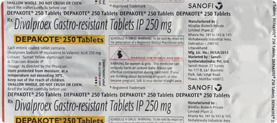 Depakote 250mg Strip Of 15 Tablets