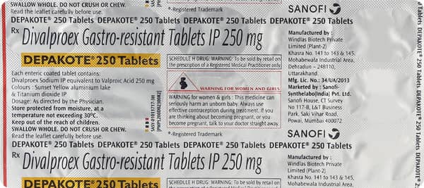 Depakote 250mg Strip Of 15 Tablets