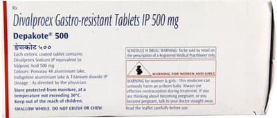 Depakote 500mg Strip Of 15 Tablets