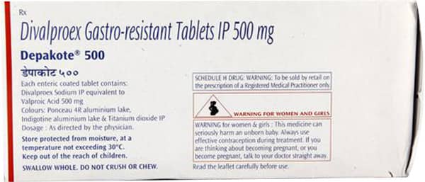 Depakote 500mg Strip Of 15 Tablets