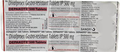 Depakote 500mg Strip Of 15 Tablets