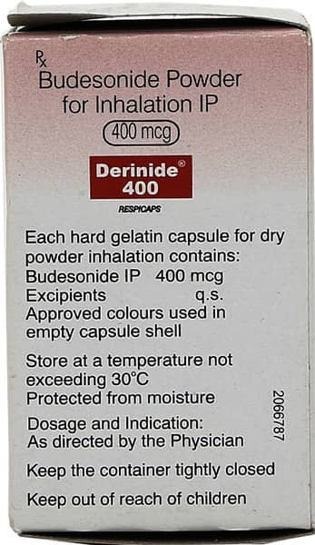 Derinide 400mg Bottle Of 30 Respicaps