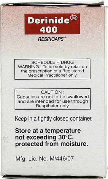 Derinide 400mg Bottle Of 30 Respicaps