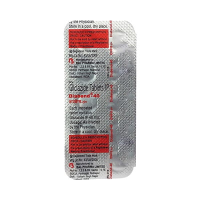 Diabend 40mg Strip Of 10 Tablets