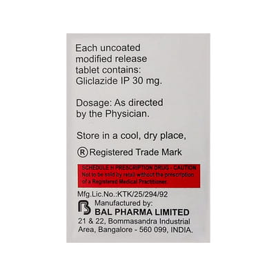 Diabend Mr 30mg Strip Of 10 Tablets